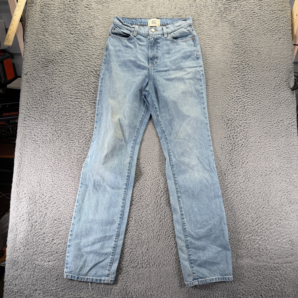 BDG Jeans Women's 29x35 Blue Cotton Denim Straight Slim Fit Faded Streetwear